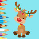 Coloring Book: Cute Christmas Reindeer